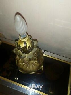 Rare Vintage Lotus Lamp Brass Bronze. Charles Sheet Flower House