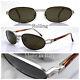 Rolling 736 Men's Silver Oval Mat Vintage 90 Made In Italy Sunglasses