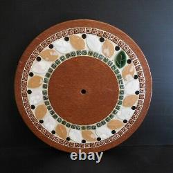 Round Top Handmade Wood Ceramic Mosaic Vintage Art Deco Table N4188