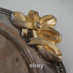 Round vintage Art Nouveau golden metal table design collection XX N6376