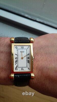 Seiko Rectangolo Art Dec 7n0-f040 Vintage Collection Nos Horl Rare Watch