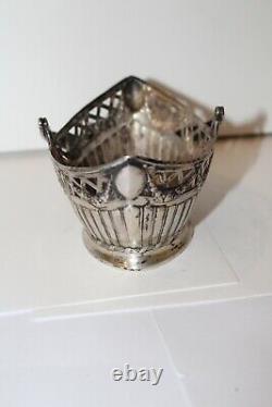 Servant Basket Trash Aperitif Silver Massif Vintage
