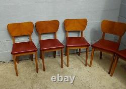 Six Vintage Dining Room Chairs Year 60