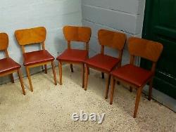 Six Vintage Dining Room Chairs Year 60