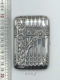 Solid Silver and Vermeil Cigarette Case Germany 1900 Art Nouveau