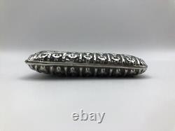 Solid Silver and Vermeil Cigarette Case Germany 1900 Art Nouveau