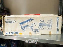 Sommavilla Art. 1046 Tractor With Trailer Tin Toy Vintage Italy