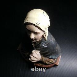 Statue Figurine Vintage Religious Woman Gally Toulouse Handmade Design N6611