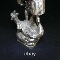 Statue Silver Metal Figurine History Original Vintage Mythology Europe N6162