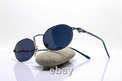 Sting 4199 Made In Italy Sunglasses Male Female Octogonal Blue Punk 90