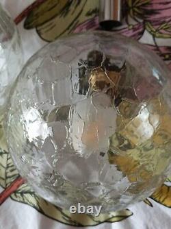 Suspension with 3 Vintage Art Nouveau Glass Balls