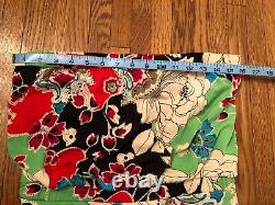 Tadashi Vintage Floral Strapless Art New Length Tea Handkerchief Rare Xs