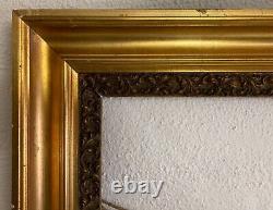 Translate this title in English: Profile Picture Frame Art Nouveau Vintage Gold Folding Dimensions 46.3 X 66.3 CM Antique.