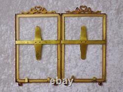 Translation: 'Antique Brass Art Nouveau Style Double Photo Frame Gold Vintage around 1910'