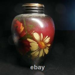 Vase Pottery Container Ceramic Porcelain Made Handmade Vintage Art Nouveau N6629
