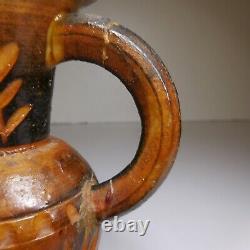 Vase Soliflore Wood Sculpture Handmade Design 20th Vintage Art Decoration Flower N7732