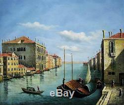 Venecia Vintage 51 X 61cm Estirado Pintura Al Oleo Linkzo Arte Decoración M003