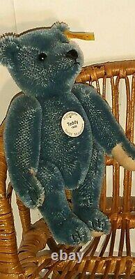 Very Rare Vintage Bear Steiff/blue Mohair/replies 1908/all Art. /nine/1995/18cm