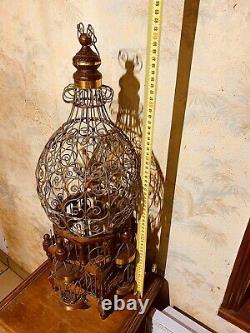 Victorian Vintage Bird Cage Old Art Deco Decoration