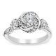 Vintage 14k Gold White Fn 1.93 Ct Diamond Round Art Deco Wedding Engagement Ring