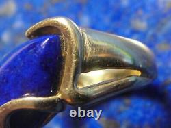Vintage 18k Gold Ring 750 + Lapis Lazuli Art Nouveau / Déco 7.09g T59