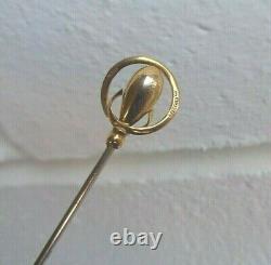 Vintage 9ct Gold Plated Art Nouveau Hatpin Height / M 1909 Chester by Charles Horner