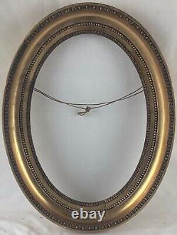 Vintage Antique Art Nouveau Gold Oval Picture Frame 40.7 x 28.7 CM