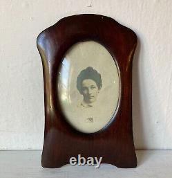 Vintage Antique Art Nouveau Wooden Photo Frame R8 Viewing Size 13.3 X 9 CM