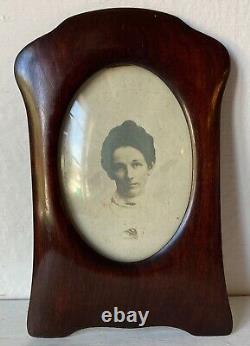 Vintage Antique Art Nouveau Wooden Photo Frame R8 Viewing Size 13.3 X 9 CM