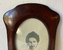 Vintage Antique Art Nouveau Wooden Photo Frame R8 Viewing Size 13.3 X 9 CM