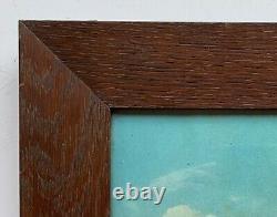 Vintage Antique Brown Oak Art Nouveau Frame with Bavarian Pressure #2