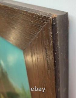 Vintage Antique Brown Oak Art Nouveau Frame with Bavarian Pressure #2