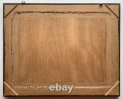 Vintage Antique Brown Oak Art Nouveau Frame with Bavarian Pressure #2