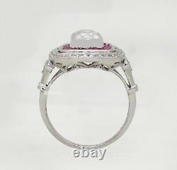 Vintage Art Deco 925 Sterling Silver Ring Engagement Antique Edwardian Wedding
