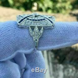 Vintage Art Deco Engagement Ring 2.42ct Wedding Ring Diamond 14k White Gold
