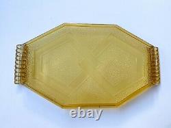 Vintage Art Deco Moulded Glass Tray