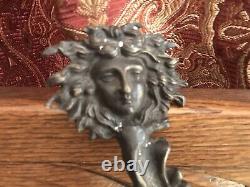Vintage Art New Face Brass Bronze Wall Candle Holder Dionysos Bacchus