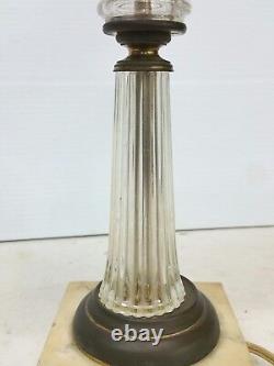Vintage Art New Style Glass And Ironing Lamp Withmarble Base