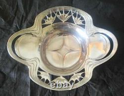 Vintage Art Nouveau 1900 Recycle Bin Made Of Silver Metal Decor Floral
