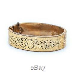 Vintage Art Nouveau Antique 14k Gold Filled Gf D'epargne Size Wedding Bracelets
