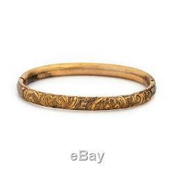 Vintage Art Nouveau Antique 14k Gold Filled Gf Hinges Wedding Bracelet