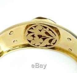 Vintage Art Nouveau Bracelet Ans'20 18 Kt Solid Gold With Diamond And Ruby