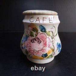 Vintage Art Nouveau Ceramic Faience Pottery Vecchia Bassani N7402 Coffee Kitchen