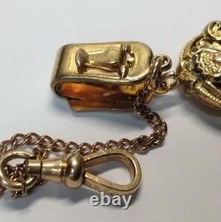 Vintage Art Nouveau Gilet Watch Fob Gold Filled (c97)