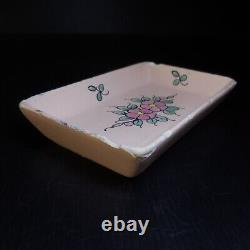 Vintage Art Nouveau Handmade Ceramic Pocket Servant Container N8394