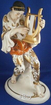 Vintage Art Nouveau Lady Schwarzburger Verkstâtten Porcelain Figurine