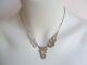 Vintage Art Silver New Chain, Necklace With Flowers Integrate 11,6 G / 43 Cm