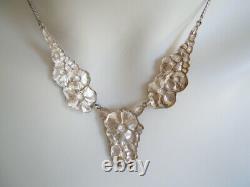 Vintage Art Silver New Chain, Necklace With Flowers Integrate 11,6 G / 43 CM