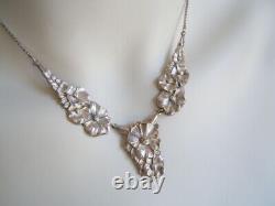 Vintage Art Silver New Chain, Necklace With Flowers Integrate 11,6 G / 43 CM