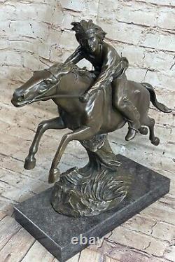 Vintage Bronze Metal Sculpture Western Art New Deco Antoine Bofill Rare
